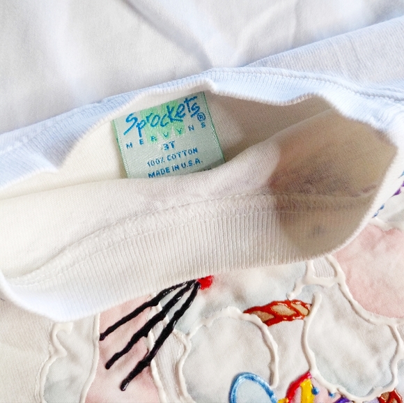 Official 90s Sprockets Spring Easter Bunny Cotton 3T Tshirt - Picture 3 of 3